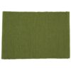 Ribbed cotton placemat in a fir green colour. Rectangular shape, measuring 19" x 13".