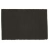 Ribbed cotton placemat in a black colour. Rectangular shape, measuring 19" x 13".