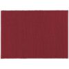 Ribbed cotton placemat in a carmine red colour. Rectangular shape, measuring 19" x 13".