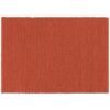 Ribbed cotton placemat in a rust orange colour. Rectangular shape, measuring 19" x 13".