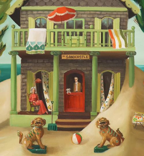 Janet Hill Art Print: The Sandcastle (8.5" x 11")