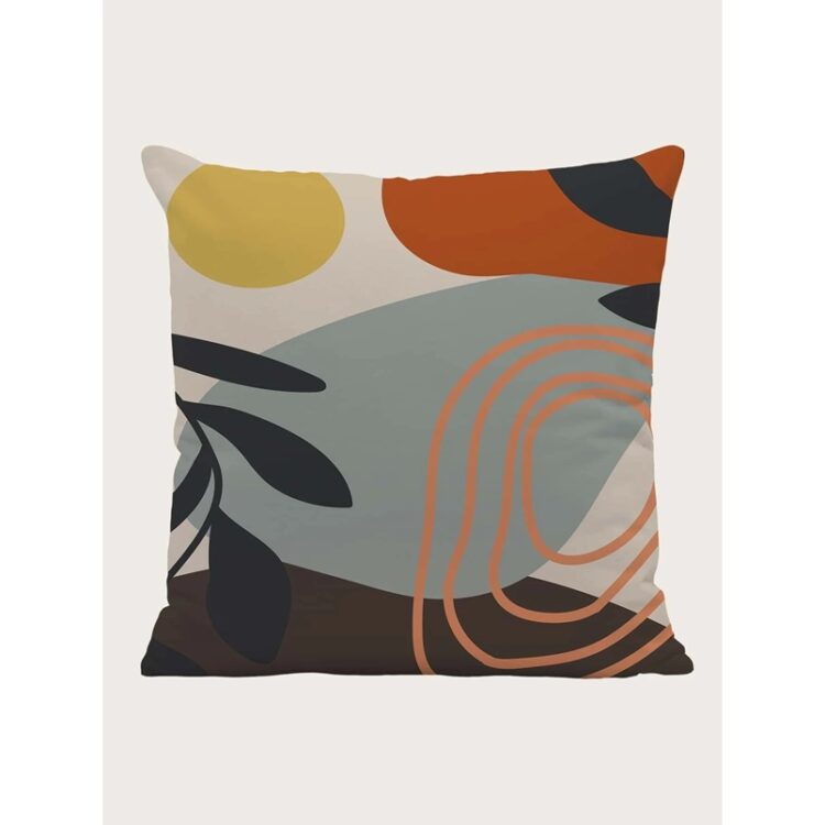 Pillow: Multi-Colour Shapes & Swirl (Cover or Complete | 18"x18")