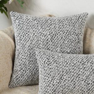 Pillow Cover: Black & White Textured Mix 2 (18"x18")