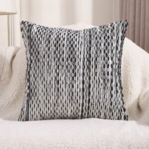 Pillow Cover: Woven Black/White (18"x18")